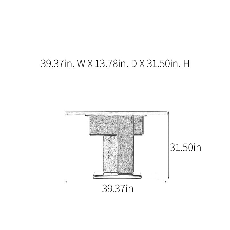 Console Modern Minimalist Art, H 31,5 po x l 39,37 po x P 13,78 po