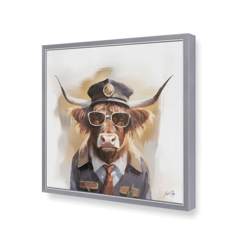 Highland Security by Marla Rae Art Print, Argent, L 20 po x H 20 po, Impression encadrée