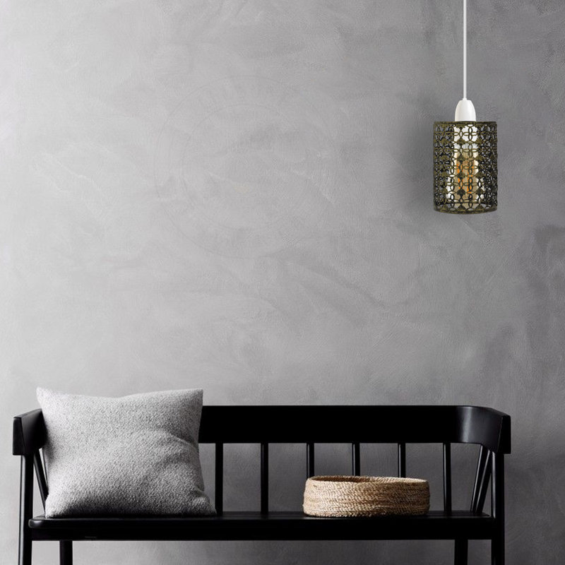 Hallberg Metal Drum Lamp Shade ( Screw On ), Brushed Brass