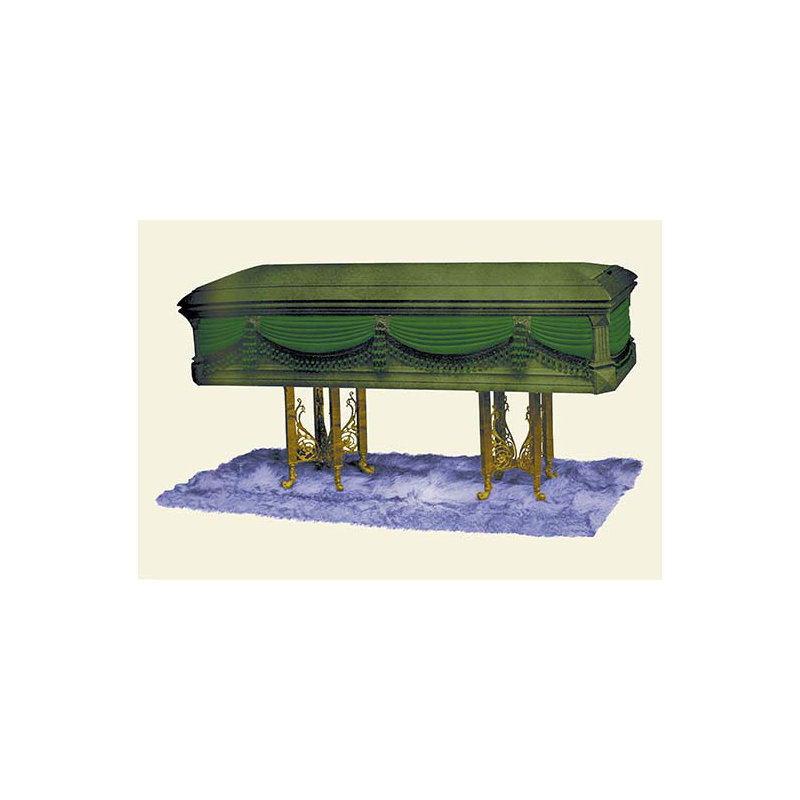 Cercueil vert drapé-impression d’art graphique non encadrée