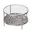 Table basse ronde en verre pour salon