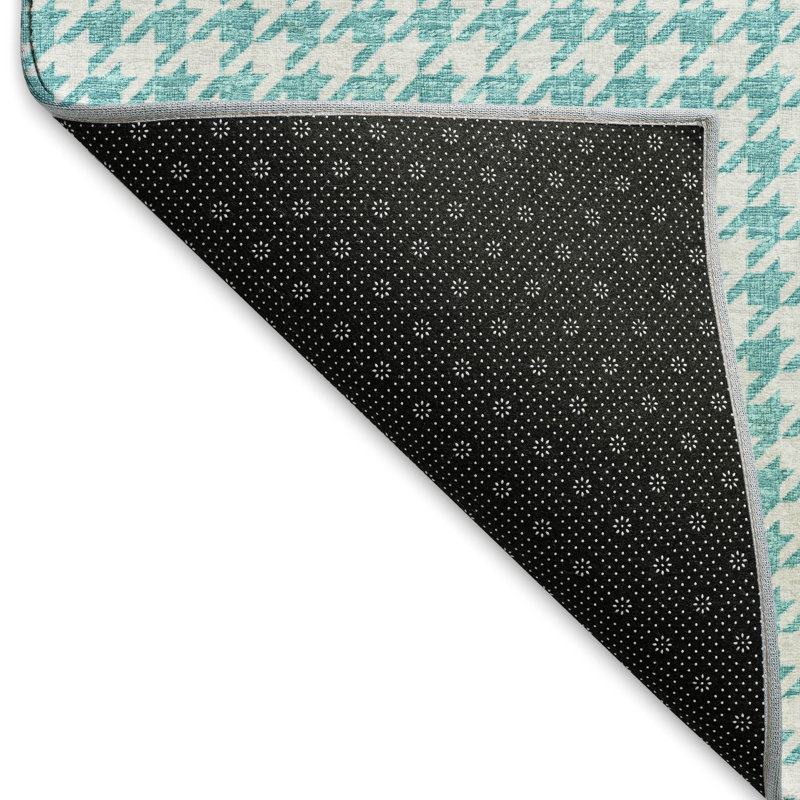 Premium Machine Washable Paullette AMF137 Aqua Rug, Rectangle 10' x 14'