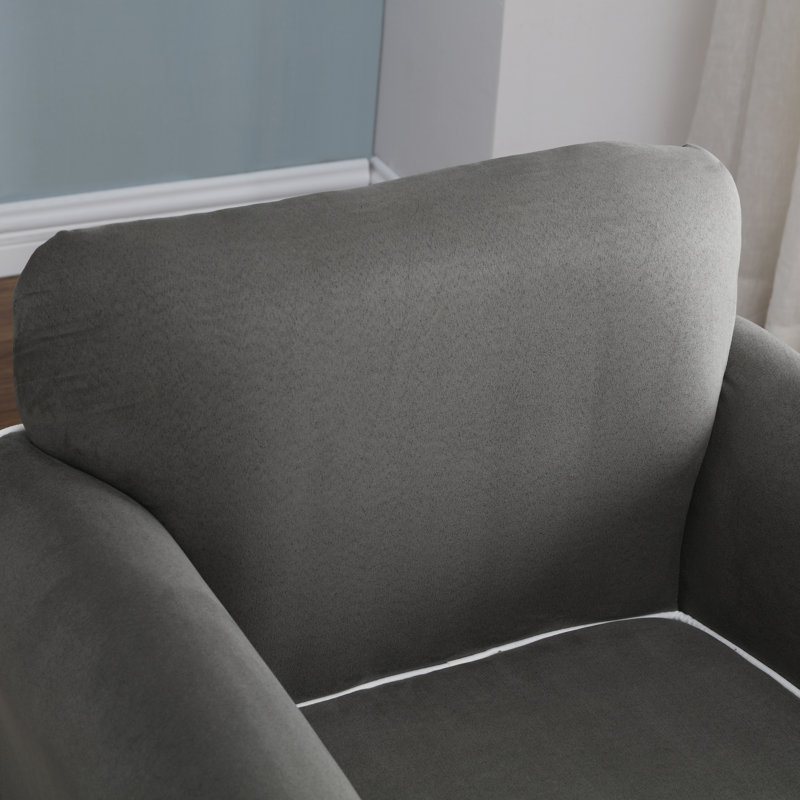 Fauteuil pour enfant avec repose-pieds Aalborg, Gris