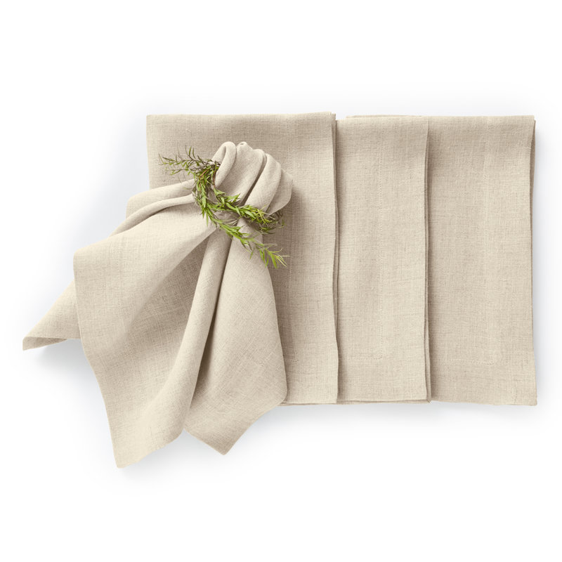 Sonoma - 100% Pure Linen Dinner Napkins (Prewashed), Flax
