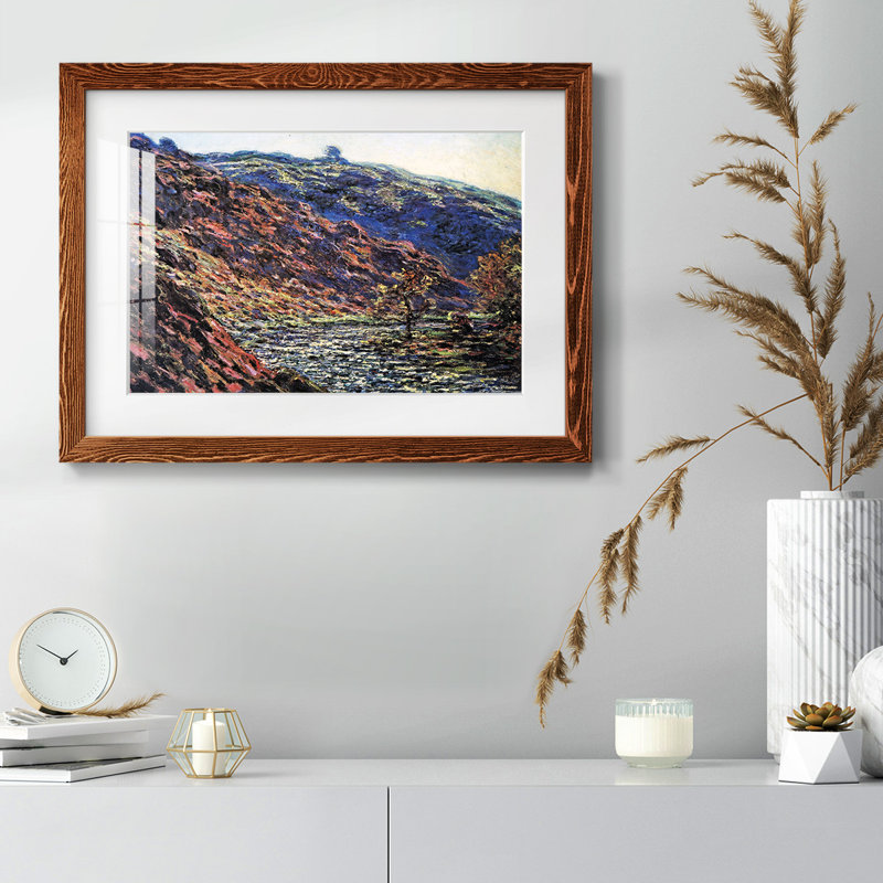 «The Old Tree, Gorge of the Petite Creuse», 1889 - Peinture à cadre unique, Érable, H 28 po x l 42 po x P 1,5 po