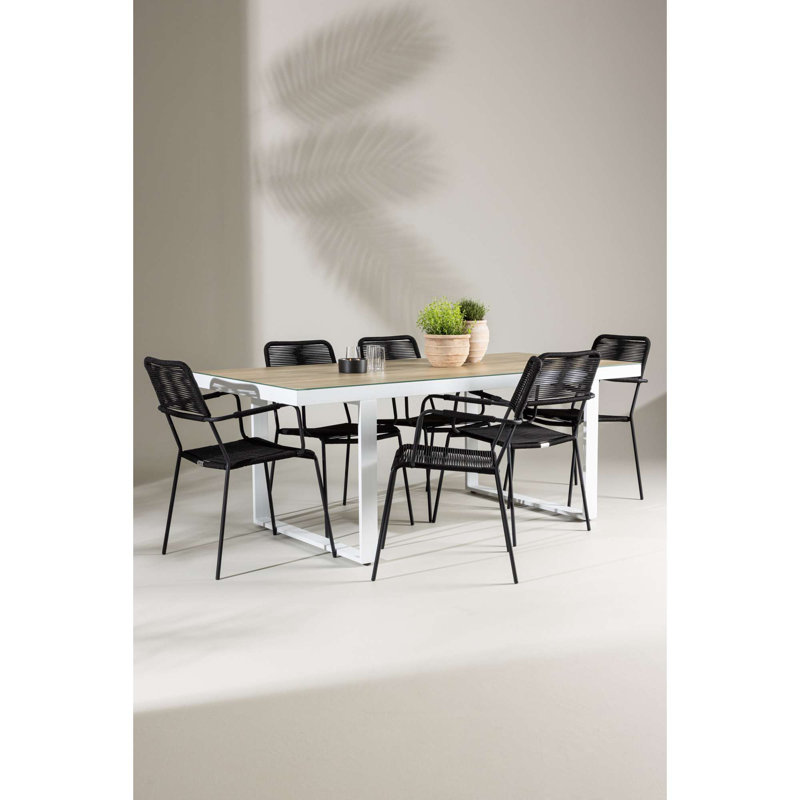 Claudius 6 - Person Patio Dining Set with Rectangular Table