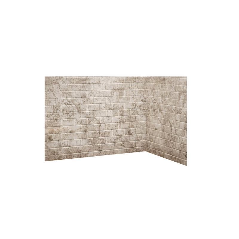 Subway Tile SilverStone Shower System with Molded Seat 60"W x 36"D, Ridge