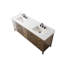 Ensemble de meuble-lavabo autoportant à double cuve 84 po avec plateau en marbre Lavallon-126316243-126316245