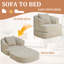 Fauteuil demi-tonneau d'appoint convertible surdimensionné rembourré-897957763