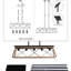 Noyer rustique pour salle à manger - hauteur réglable, 5 lumières de plafond, 5 ampoules, réglable