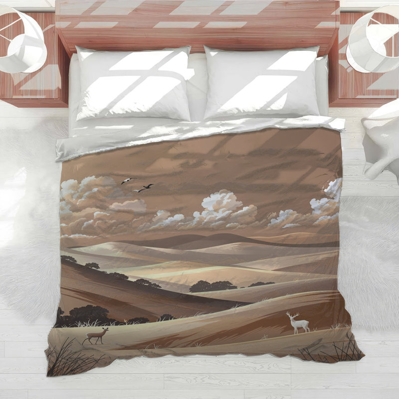 Rolling Hills Landscape Comforter, Lit simple
