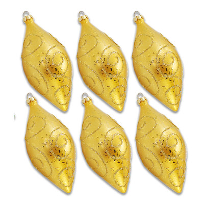 6 Piece Teardrop Ornament Set
