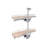 Two-Tier Maple Solid Bottom Girasolo For Left Door/Blind Right Corner Cabinet - 12" Opening-102782854