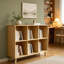 Étagère de rangement en bois massif à 6 cubes, bibliothèque ouverte autoportante avec pieds, rangement à cubes naturel