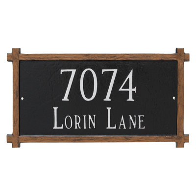 Plaque d’adresse murale sur 2 lignes