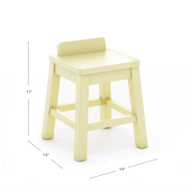 Martha Stewart Crafting Kids Stools Set of 2, Pastel Yellow