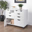 Grande armoire mobile blanche à bacs et tiroirs Sutton, H 26,12 po x l 32,12 po x P 15,87 po-1671927256