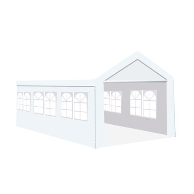 10'X20' Heavy Duty Car Shelter Gazebo - Triangular Structure & Grounding Rods, Removable Windows, Waterproof Corrosion