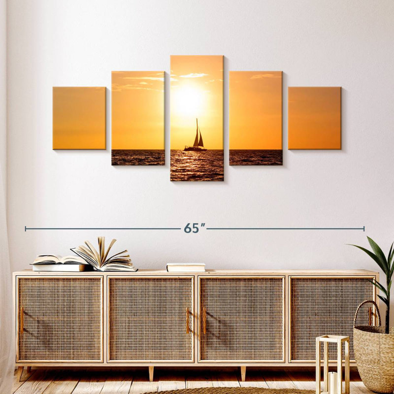Coucher de soleil des Caraïbes Azlin, H 24 po x l 55 po