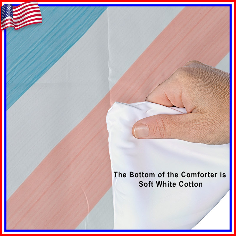 Diagonal Striped Pattern Comforter, Twin