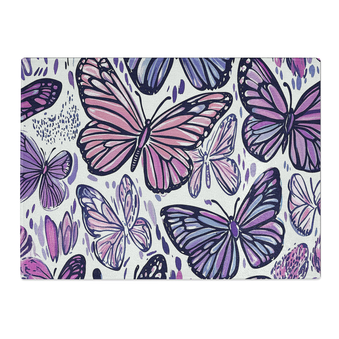 Butterfly Pattern Modern Vol.2  Glass Chopping Board