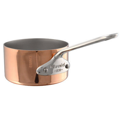 Mauviel M'MINIS Copper Sauce Pan With Brass Handles, 3.5-In