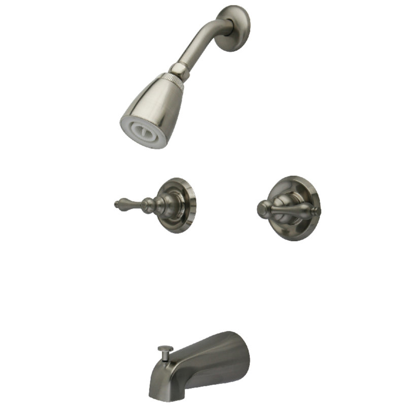 Robinet de baignoire et de douche avec valve brute Magellan, Nickel brossé