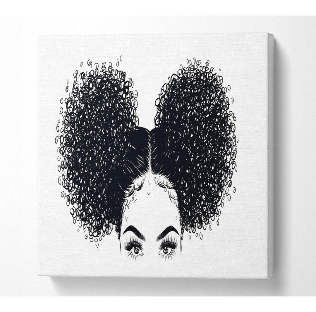 Funk Hair Woman - Wrapped Canvas Kunstdrucke