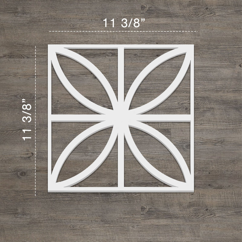 Panneaux muraux décoratifs Swansea en PVC de qualité architecturale, H 11,375 po x l 11,375 po x P 0,375 po