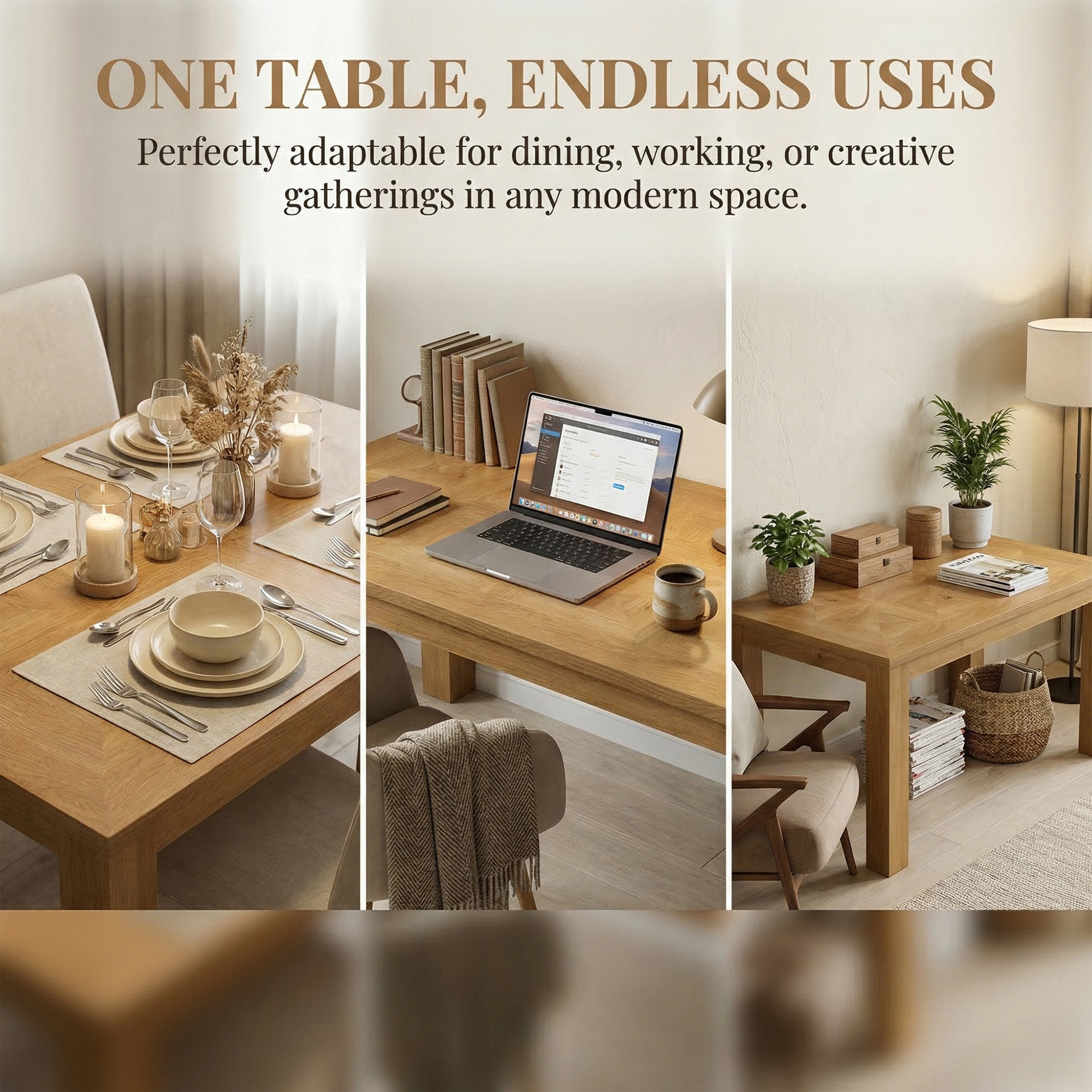 Dutton Dining Table, Mid Tone Oak