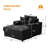 40" Oversized Corduroy Lounge Chair and Ottoman Set with Cup Holders and USB-450837229