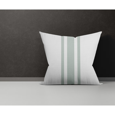 Striped Cotton Reversible Throw Pillow