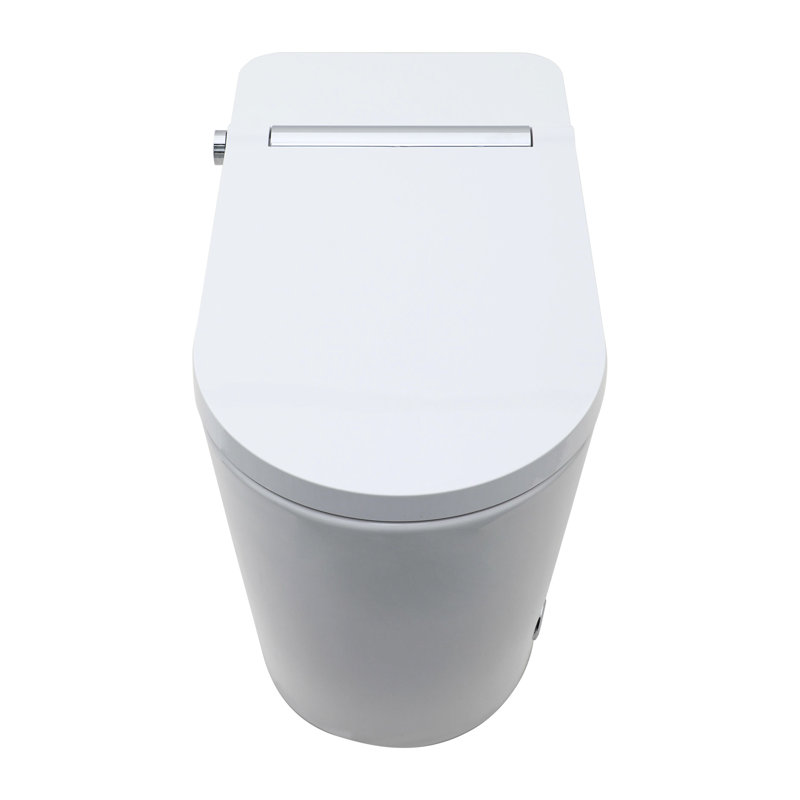 Toilette de bidet moderne et intelligente avec fonction - siège chauffant allongé, lavage à l'eau chaude, sécheuse, affichage à DEL, fonction avancée de nuit, chasse d'eau automatique