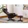 Bourkelands 28.7" Wide Faux Leather Manual Ergonomic Recliner with Ottoman