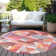 Machine Washable Indoor/Outdoor Xhevrie Paprika Rug