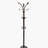 73" Tall Chrome and Wood Coat Rack-992893937