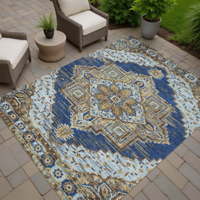 Machine Washable Indoor/Outdoor Chantille ACN2704 Global Rug