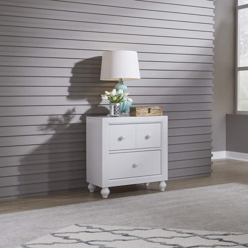 Droskyn 2 Drawer Nightstand, White