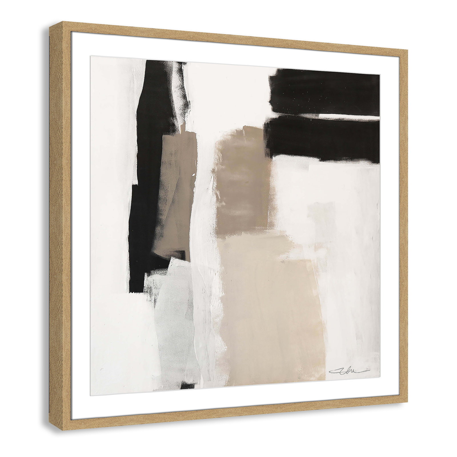 Casa Fine Arts "Earth Scapes II" Print, Natural Box Framed, 32" H x 32" W x 0.75" D
