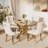 5-Piece Round Glass Dining Table Set-1522402580-1522402573-1522402563