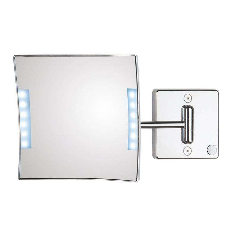 Mirror Pure I Flat Metal Lighted Wall Mirror