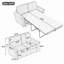 Canapé-lit escamotable avec matelas à mémoire de forme simple et deux ports USB pour les espaces de salon-373848036