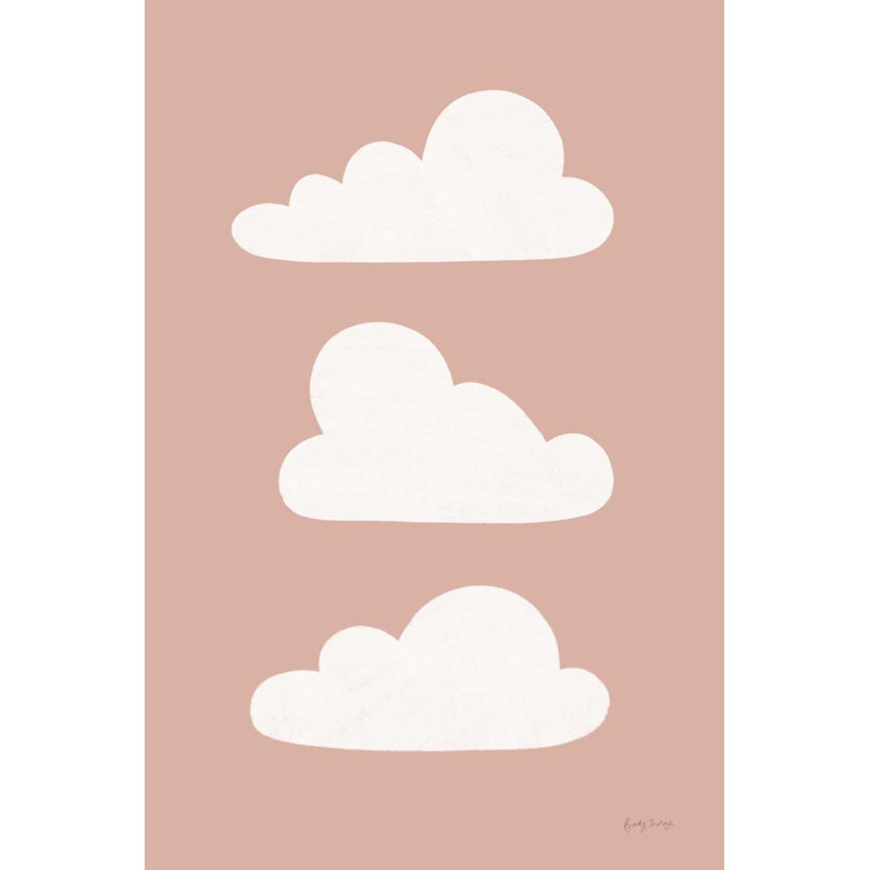 " Boho Nursery Clouds " by Becky Thorns, 8" H x 12" W x 1.25" D