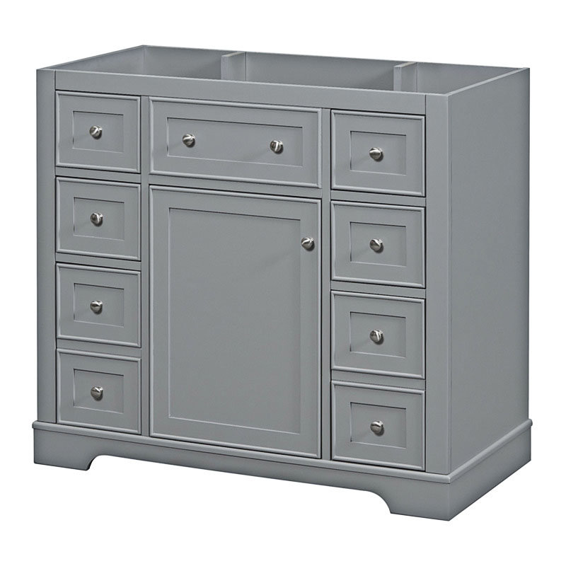 35.60'' Single Bathroom Vanity Base Only, Gray