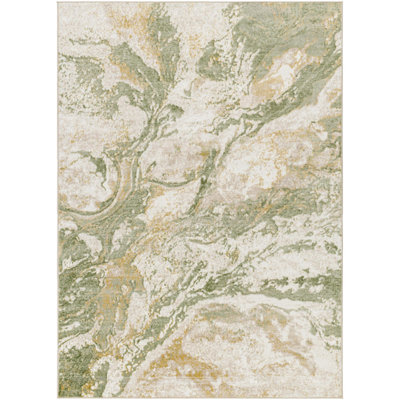 Phillipe Abstract Green Area Rug