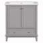 Meuble-lavabo simple 30 po avec comptoir en céramique Seidule-593392863