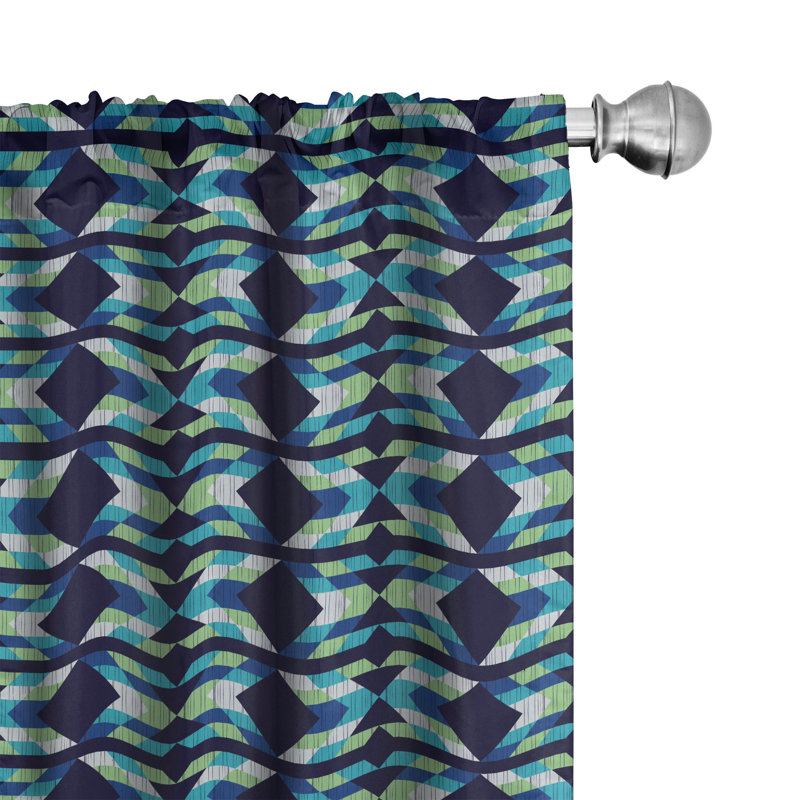 Rideaux 4 panneaux East Urban Home, L 56 po x L 95 po