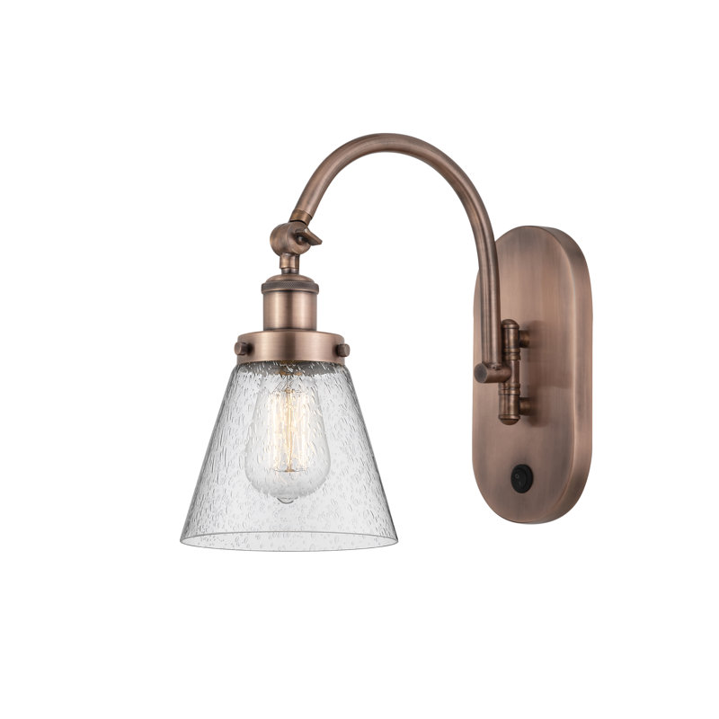Shauna Swing Arm Sconce, LED, Antique Copper