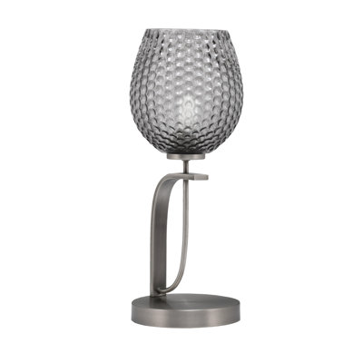Cavella Accent Lamp With 7.5" Smoke Textured Glass