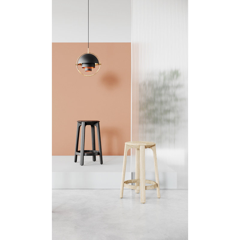 Tabouret de comptoir Diamond, Bois de frêne noir